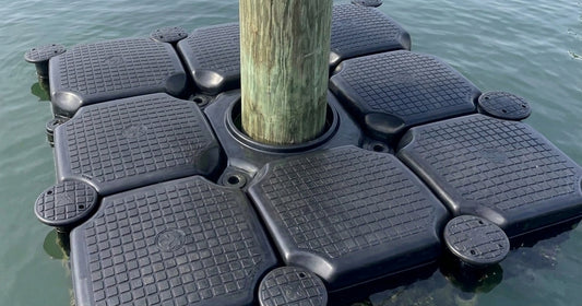 Modular dock Internal Pile Guide 10 3/4" ID x 6" tall for dock block style