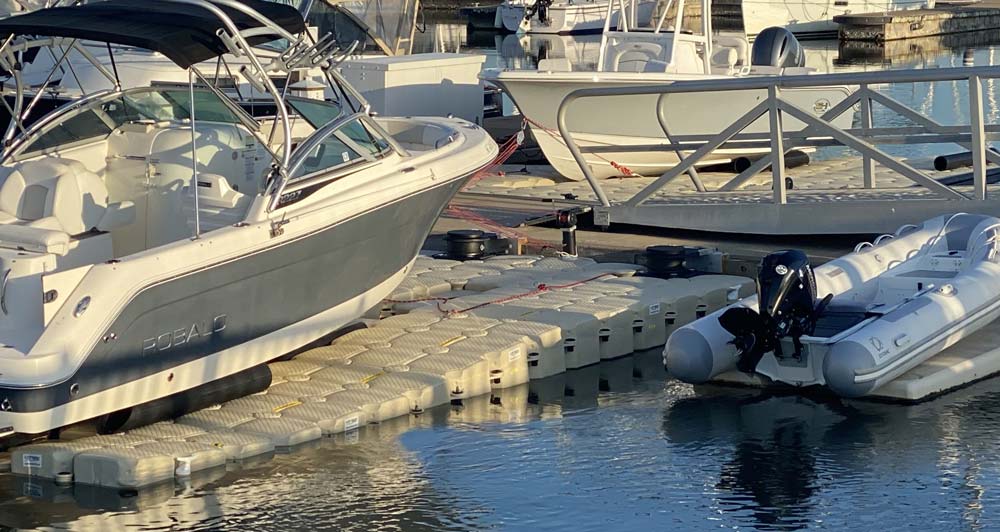 Modular dock Internal Pile Guide 12"ID x 6" tall jet dock style