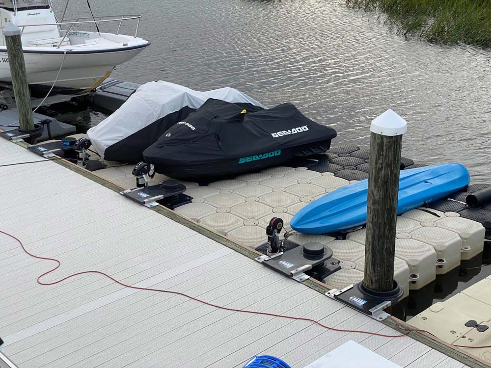 Modular dock Internal Pile Guide 12"ID x 6" tall jet dock style