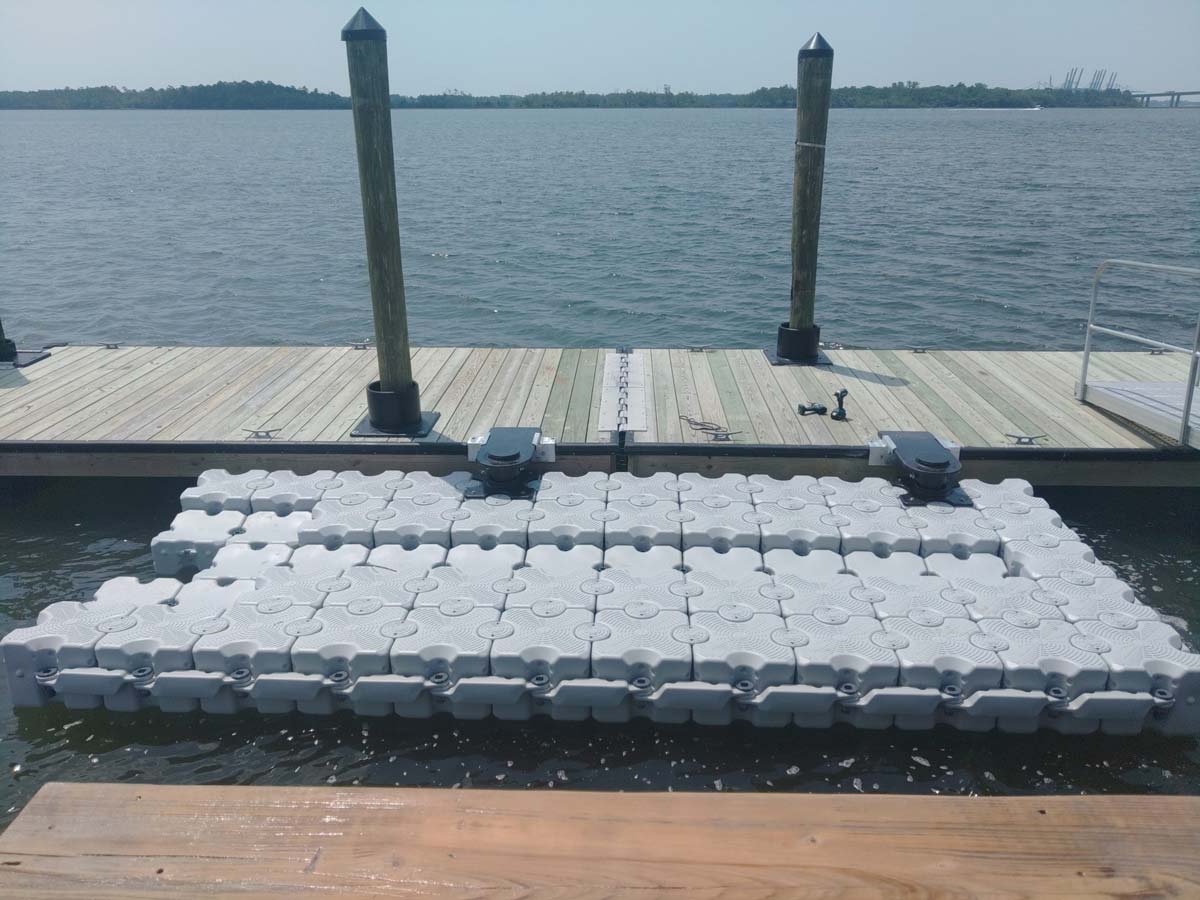 Modular dock Internal Pile Guide 12"ID x 6" tall jet dock style